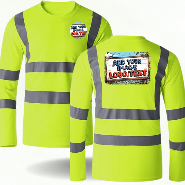 Long sleeve safety shirt yellow