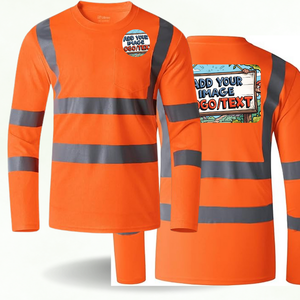 Long sleeve safety shirt orange